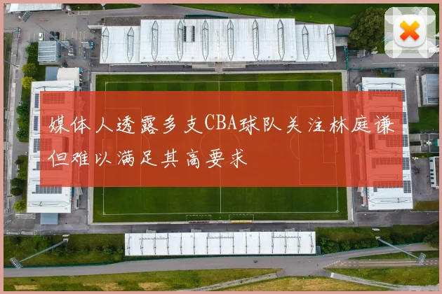 媒体人透露多支CBA球队关注林庭谦但难以满足其高要求